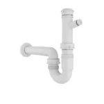 Kale Lavabo Sifonu Çamaşır Makinası Çıkışlı Plastik Beyaz