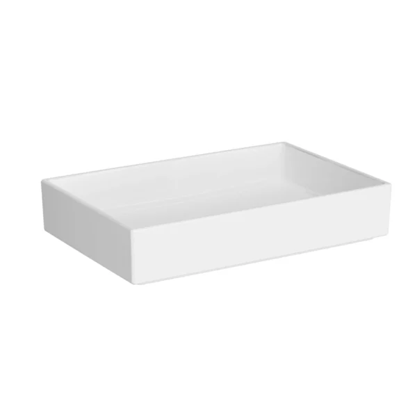 Vitra Archiplan Çanak Lavabo Dikdörtgen, 60x38 cm Armatür Deliksiz, Su Taşma Deliksiz, Mat Taş Gri