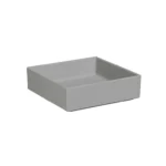 Vitra Archiplan Çanak Lavabo Kare, 40x40 cm Armatür Deliksiz, Su Taşma Deliksiz, Mat Taş Gri