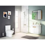 Vitra Integra Takım Klozet Rim-ex, Duvara Tam Dayalı, 62 cm Taharet Borulu, Taharet Borusu Girişi Sıva Altı Uygulamalı, Beyaz - Görsel 7