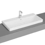 Vitra Metropole Çanak Lavabo 100x47 cm Tek Armatür Delikli, Su Taşma Delikli, Taupe
