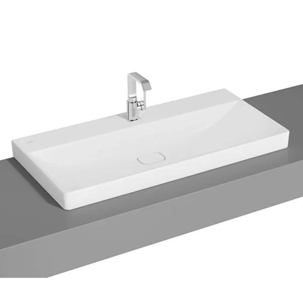 Vitra Metropole Çanak Lavabo 100x47 cm Tek Armatür Delikli, Su Taşma Deliksiz, Mat Beyaz