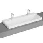 Vitra Metropole Çanak Lavabo 120x47 cm Çift Armatür Delikli, Su Taşma Deliksiz, Beyaz