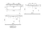 Vitra Metropole Çanak Lavabo 120x47 cm Çift Armatür Delikli, Su Taşma Deliksiz, Mat Siyah - Görsel 2