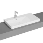 Vitra Metropole Çanak Lavabo 90x47 cm Tek Armatür Delikli, Su Taşma Delikli, Mat Beyaz