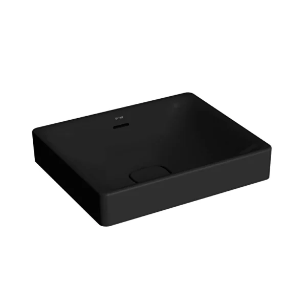 Vitra Metropole Çanak Lavabo Dikdörtgen, 50x40 cm Armatür Deliksiz, Su Taşma Delikli, Mat Siyah