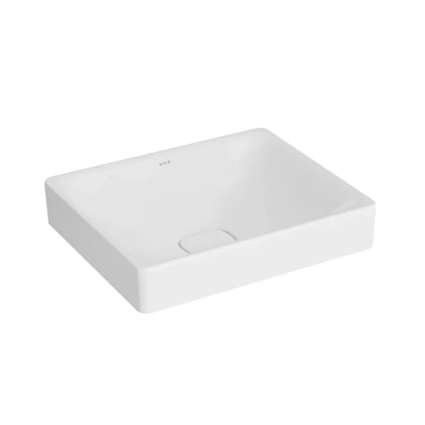 Vitra Metropole Çanak Lavabo Dikdörtgen, 50x40 cm Armatür Deliksiz, Su Taşma Deliksiz, Mat Beyaz