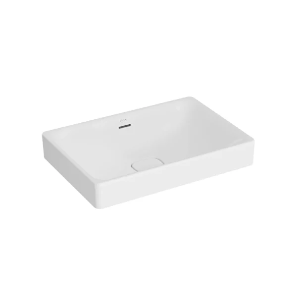 Vitra Metropole Çanak Lavabo Dikdörtgen, 60x40 cm Armatür Deliksiz, Su Taşma Delikli, Mat Beyaz