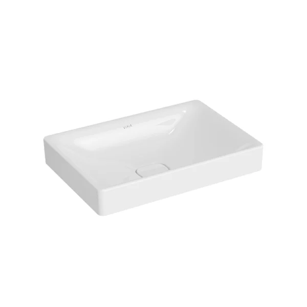 Vitra Metropole Çanak Lavabo Dikdörtgen, 60x40 cm Armatür Deliksiz, Su Taşma Deliksiz, Beyaz