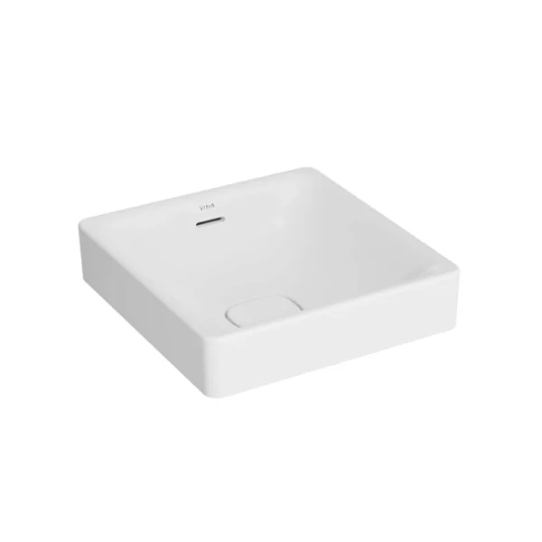 Vitra Metropole Çanak Lavabo Kare, 40x40 cm Armatür Deliksiz, Su Taşma Delikli, Mat Beyaz