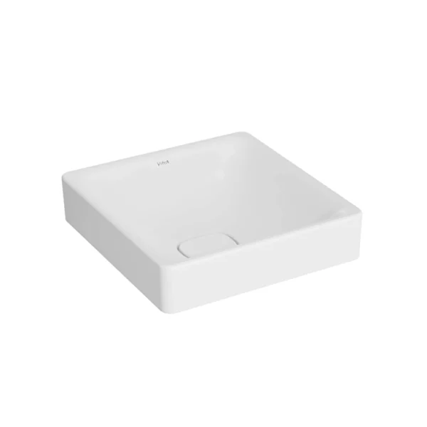 Vitra Metropole Çanak Lavabo Kare, 40x40 cm Armatür Deliksiz, Su Taşma Deliksiz, Mat Beyaz