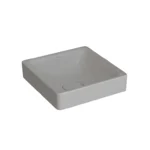 Vitra Metropole Çanak Lavabo Kare, 40x40 cm Armatür Deliksiz, Su Taşma Deliksiz, Mat Taş Gri