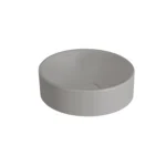 Vitra Metropole Çanak Lavabo Yuvarlak, Kompakt, 40x38 cm Armatür Deliksiz, Su Taşma Deliksiz, Mat Taş Gri