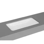 Vitra Metropole Tezgahaltı Lavabo Dikdörtgen, 80x40 cm Armatür Deliksiz, Su Taşma Deliksiz, Beyaz