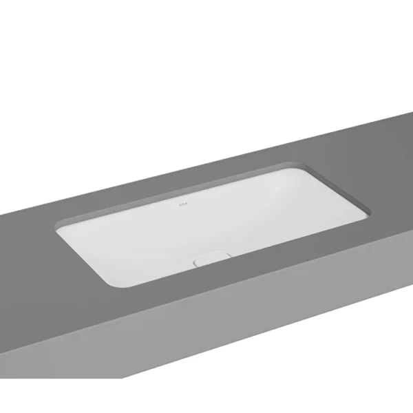 Vitra Metropole Tezgahaltı Lavabo Dikdörtgen, 80x40 cm Armatür Deliksiz, Su Taşma Deliksiz, Mat Beyaz