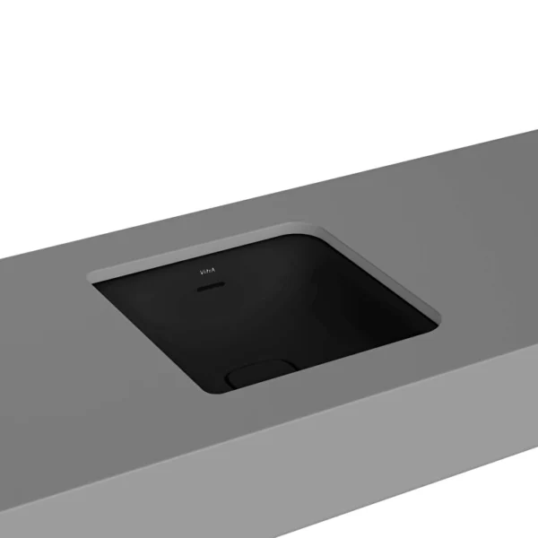 Vitra Metropole Tezgahaltı Lavabo Kare, 40x40 cm Armatür Deliksiz, Su Taşma Delikli, Taupe