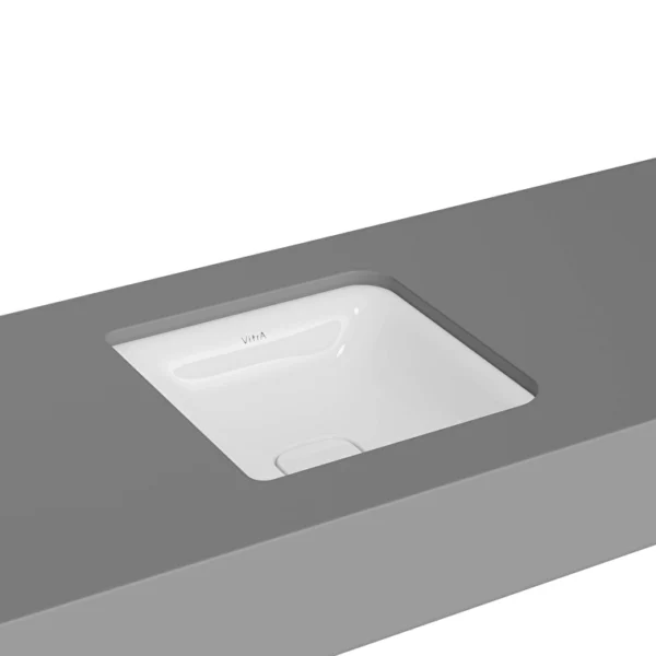 Vitra Metropole Tezgahaltı Lavabo Kare, 40x40 cm Armatür Deliksiz, Su Taşma Deliksiz, Beyaz