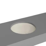 Vitra Metropole Tezgahaltı Lavabo Yuvarlak, 40x40 cm Armatür Deliksiz, Su Taşma Deliksiz, Taupe