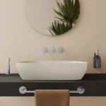 Vitra Outline Recycled Çanak Lavabo Tv Şekilli, 63x42 cm Armatür Deliksiz, Su Taşma Deliksiz, Mat Bej - Görsel 11