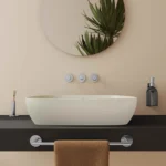Vitra Outline Recycled Çanak Lavabo Tv Şekilli, 63x42 cm Armatür Deliksiz, Su Taşma Deliksiz, Mat Bej - Görsel 15
