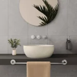 Vitra Outline Recycled Çanak Lavabo Yuvarlak, 41x41 cm Armatür Deliksiz, Su Taşma Deliksiz, Mat Bej - Görsel 12