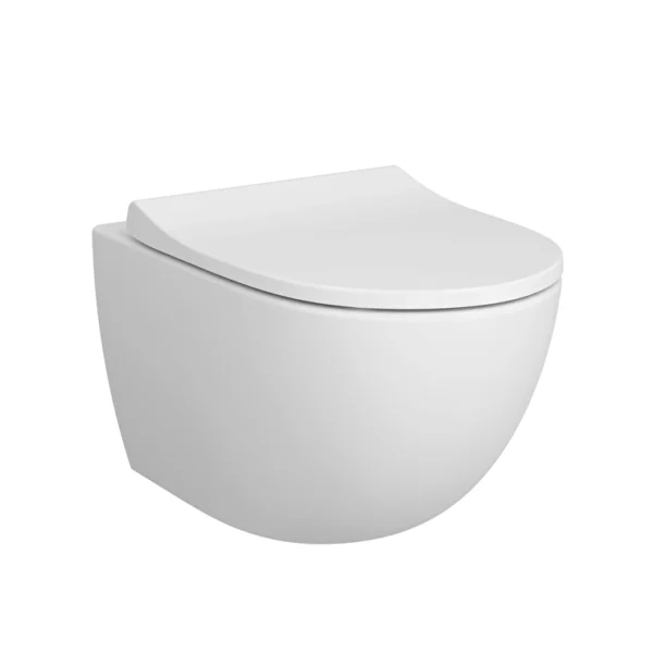 Vitra Sento Asma Klozet Rim-ex, Gizli Montajlı, Kompakt, 50 cm Taharet Borulu, Taharet Borusu Girişi Sıva Altı Uygulamalı, Mat Beyaz