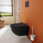 Vitra Sento Asma Klozet Rim-ex, Gizli Montajlı, Kompakt, 50 cm Taharet Borulu, Taharet Borusu Girişi Sıva Altı Uygulamalı, Mat Siyah - Görsel 4