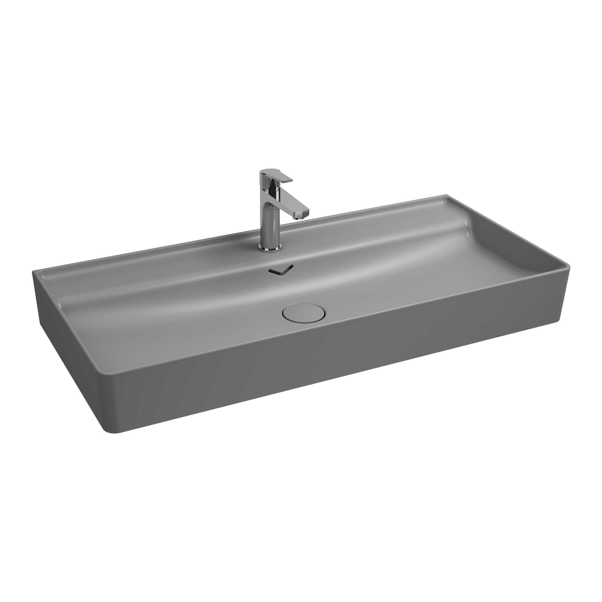 10VAS5107I-scaled-1.jpg Isvea Vea Tezgah Üstü Lavabo 101 cm, Taş Gri - Görsel 1