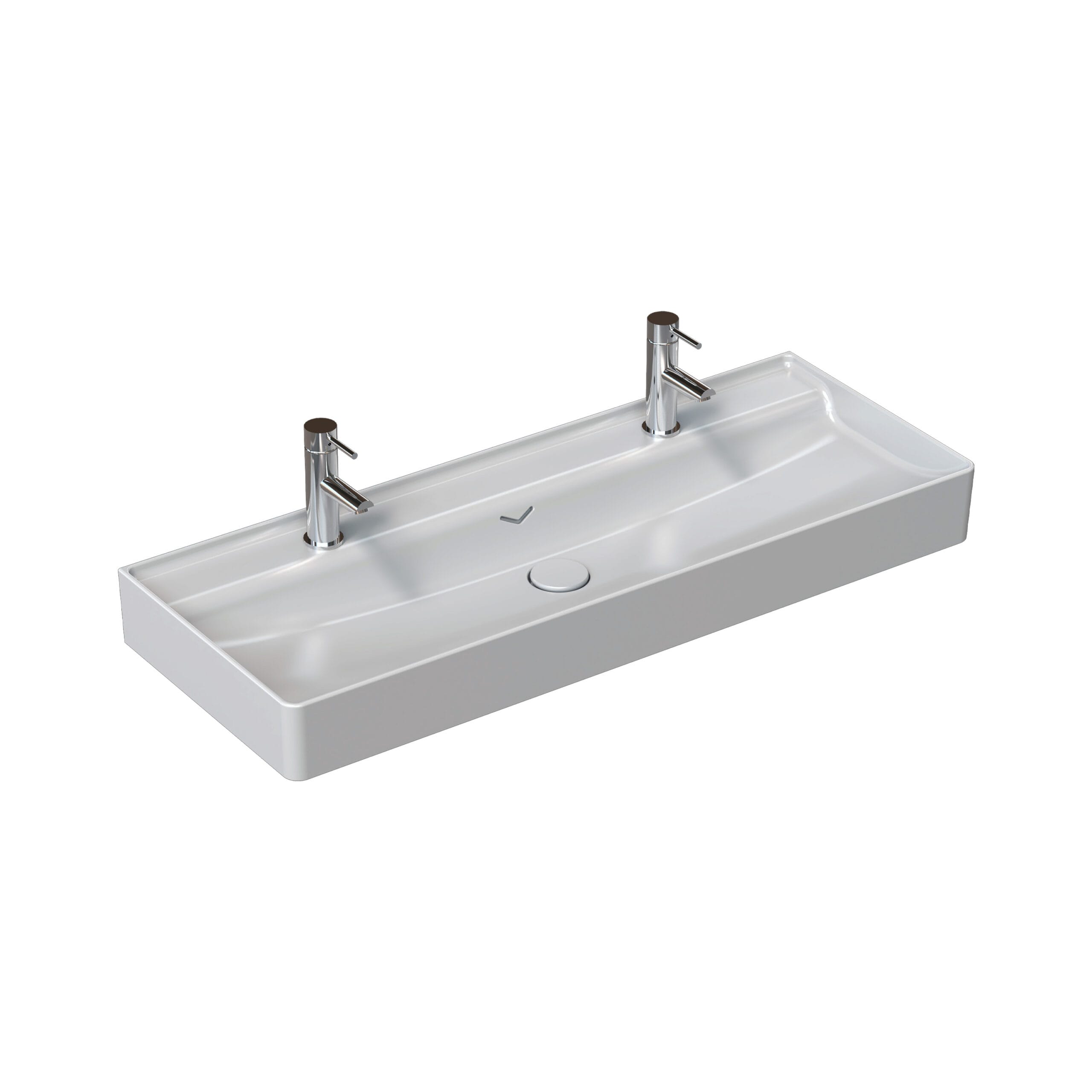 10VAS5121I-scaled-1.jpg Isvea Vea Tezgah Üstü Lavabo, Çift Batarya Delikli, 121 cm - Görsel 1