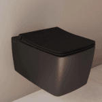 Vitra Metropole Klozet Kapağı Slim, Duroplast, Yavaş Kapanır, Kolay Sök-Tak, Metal Menteşeli, Mat Siyah - Görsel 3