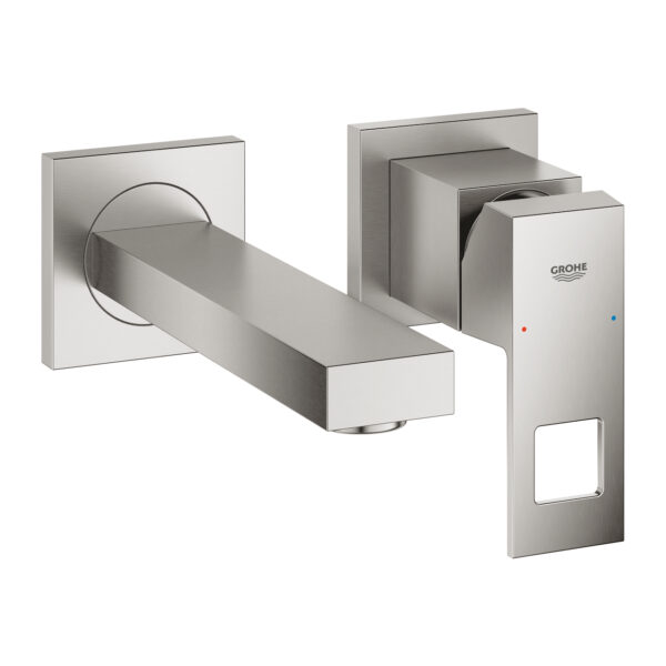 Grohe Eurocube 2 Delikli Lavabo Bataryası S-Boyut, Paslanmaz Çelik