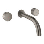 Grohe Atrio Private Collection 3 Delikli Lavabo Bataryası M-Boyut, Brushed Hard Graphite