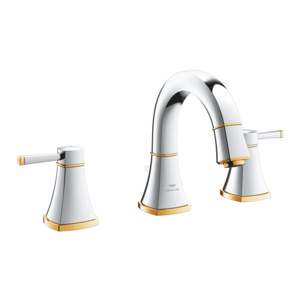 Grohe Grandera 3 Delikli Lavabo Bataryası 1/2″ M-Boyut, Krom/Altın