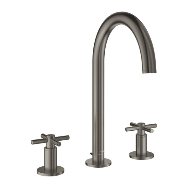Grohe Atrio 3 Delikli Lavabo Bataryası L-Boyut, Brushed Hard Graphite