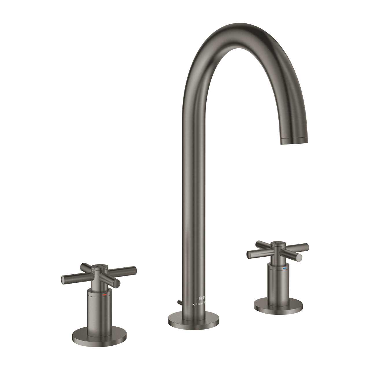 20643AL0.jpg Grohe Atrio 3 Delikli Lavabo Bataryası L-Boyut, Brushed Hard Graphite - Görsel 1