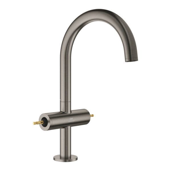 Grohe Atrio Private Collection Tek Delikli Lavabo Bataryası 1/2″ L-Boyut, Brushed Hard Graphite