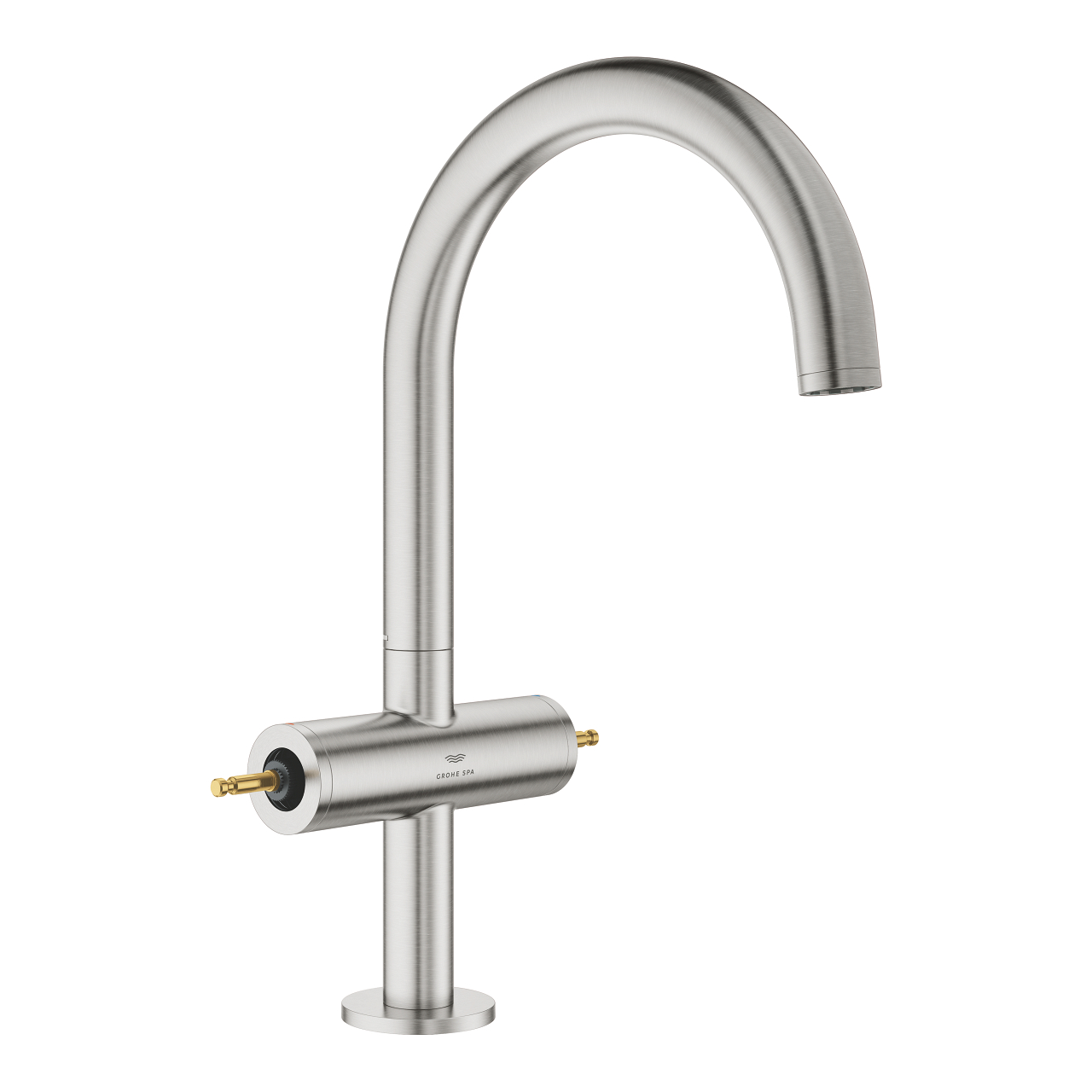 21134DC0.jpg Grohe Atrio Private Collection Tek Delikli Lavabo Bataryası 1/2″ L-Boyut, Paslanmaz Çelik - Görsel 1