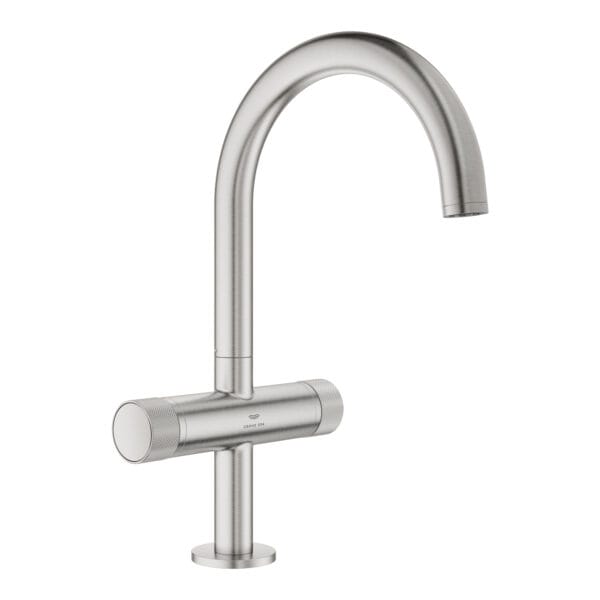 Grohe Atrio Private Collection Tek Delikli Lavabo Bataryası 1/2″ L-Boyut, Paslanmaz Çelik