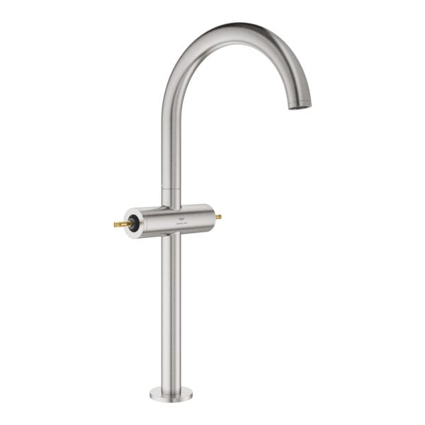 Grohe Atrio Private Collection Tek Delikli Lavabo Bataryası 1/2″ Xl-Boyut, Paslanmaz Çelik