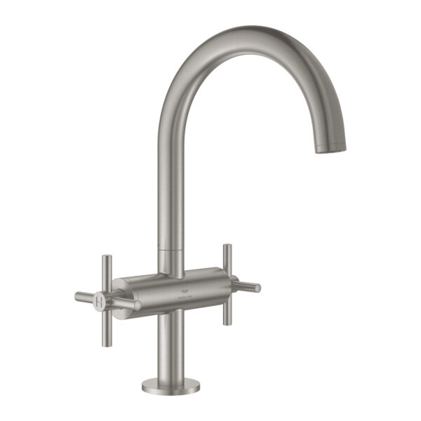 Grohe Atrio Tek Delikli Lavabo Bataryası 1/2″ L-Boyut, Paslanmaz Çelik