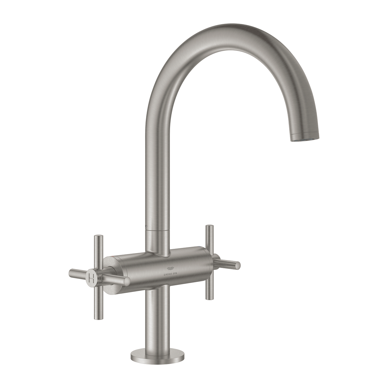 21144DC0.jpg Grohe Atrio Tek Delikli Lavabo Bataryası 1/2″ L-Boyut, Paslanmaz Çelik - Görsel 1