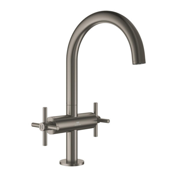 Grohe Atrio Tek Delikli Lavabo Bataryası 1/2″ L-Boyut, Satin Graphite