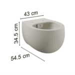 Vitra Memoria Asma Klozet Rim-Ex, Gizli Montajlı, 54 cm, Mat Kum Beji - Görsel 2