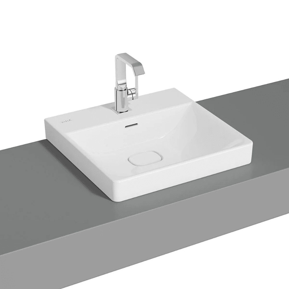7525B403-7211.png Vitra Metropole Çanak Lavabo Kare, 50x47 cm, Beyaz - Görsel 1