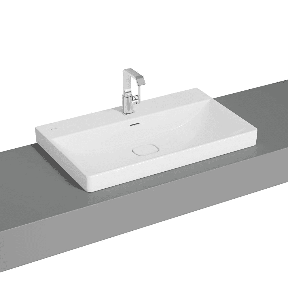 7527B403-7211.png Vitra Metropole Çanak Lavabo Dikdörtgen, 80x47 cm, Beyaz - Görsel 1