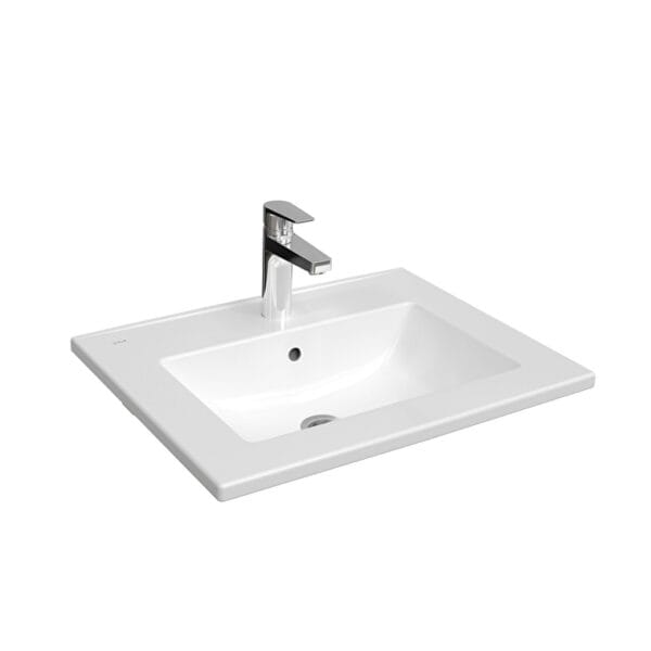 Vitra S20 Square Etajerli Lavabo Dikdörtgen, 60x46 cm, Beyaz