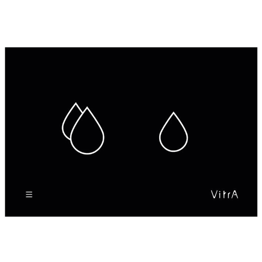 768-1502.png Vitra V-Care Akıllı Panel 8 cm, Gömme Rezervuarlar İle Uyumlu, Cam, Siyah - Görsel 1