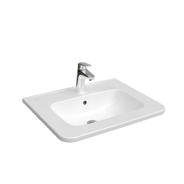 Vitra S20 Round Etajerli Lavabo Yuvarlak, 60x46 cm, Beyaz