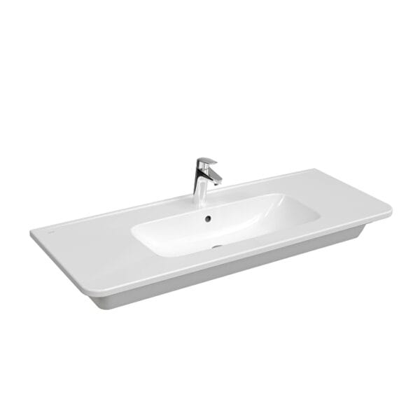 Vitra S20 Round Etajerli Lavabo Yuvarlak, 120x46 cm, Beyaz