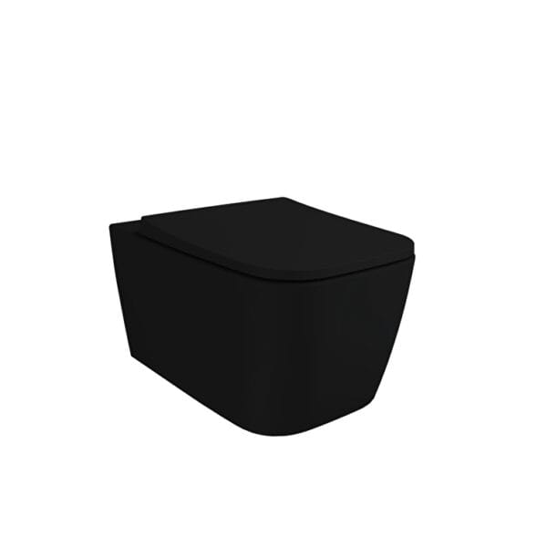Vitra Metropole Square Asma Klozet Quantumflush, Gizli Montajlı, 56 cm, Mat Siyah